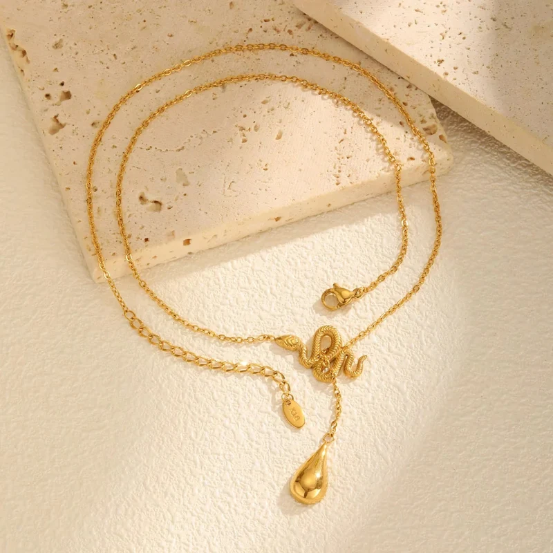 Collier Serpent Doré Femme