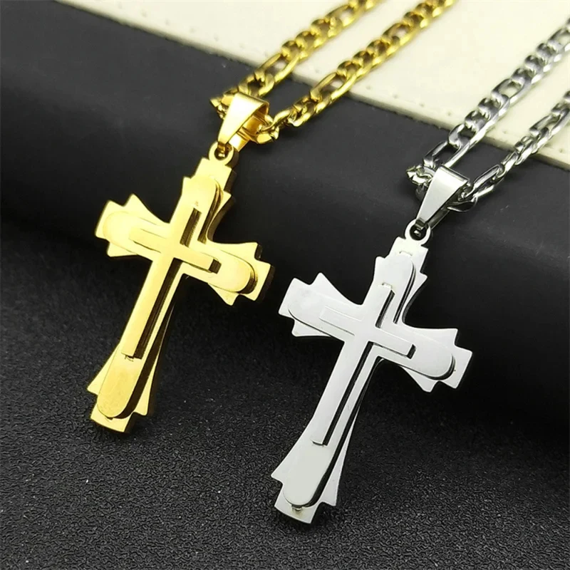 Collier Chaine et Grosse Croix