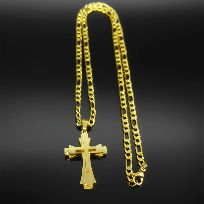 Collier Chaine et Grosse Croix