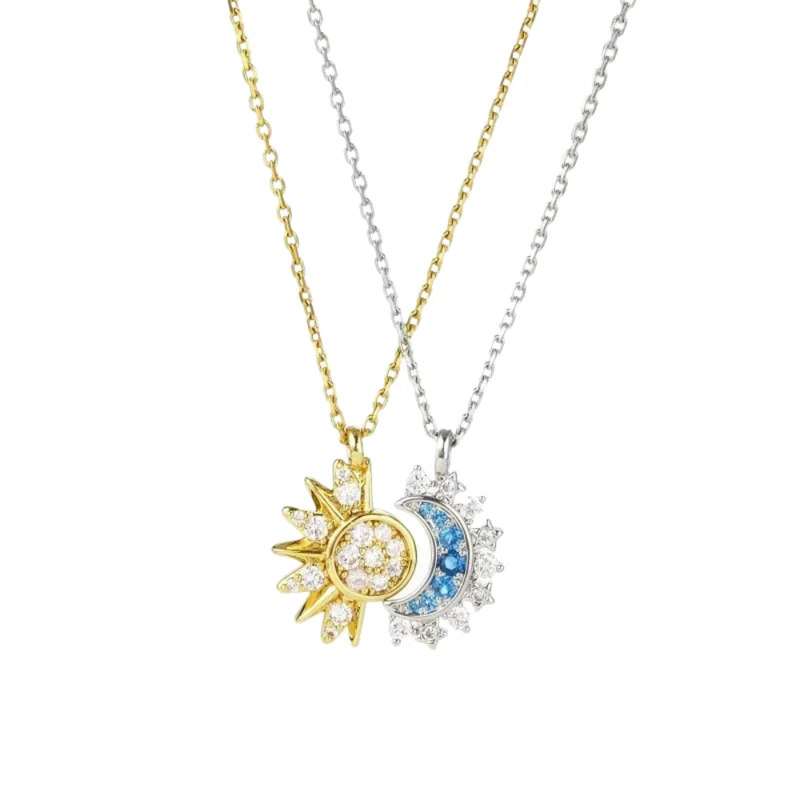 Collier Céleste Soleil et Lune
