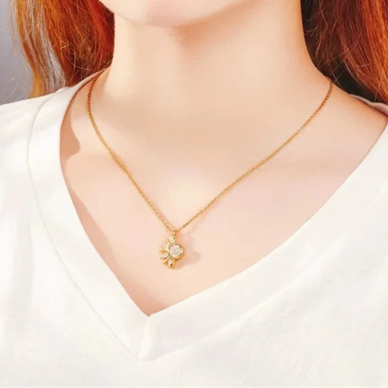 Collier Céleste Soleil et Lune