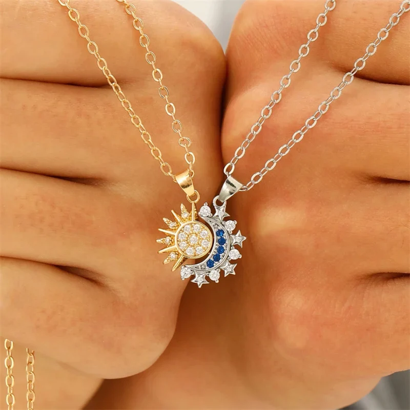 Collier Céleste Soleil et Lune