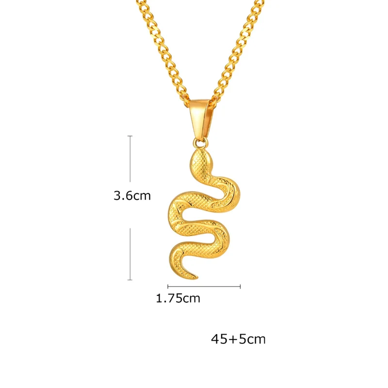 Collier Serpent Homme Or