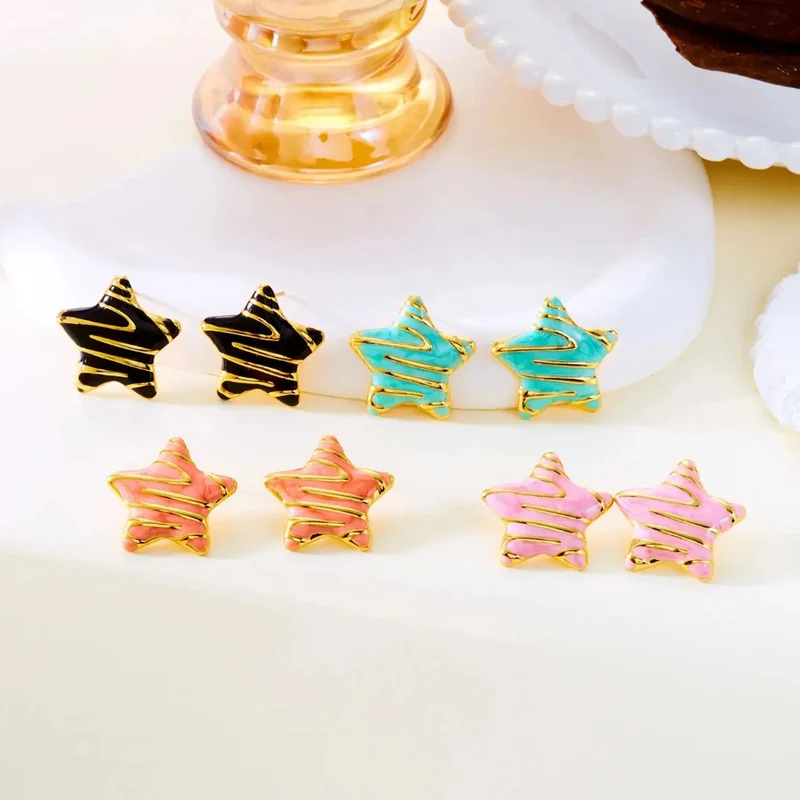 Boucles d'Oreilles Étoile Couleurs