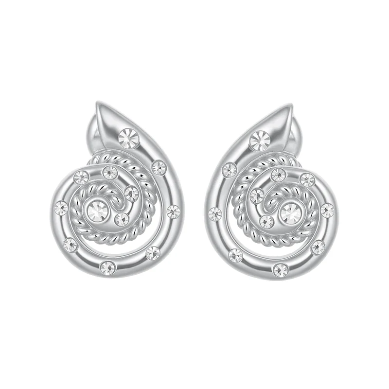 Boucles d'Oreilles Coquillage Strass