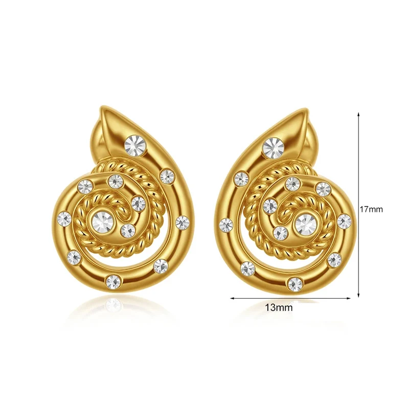 Boucles d'Oreilles Coquillage Strass