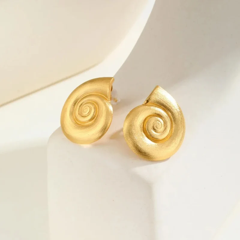 Boucles d'Oreilles Coquillage Or Femme