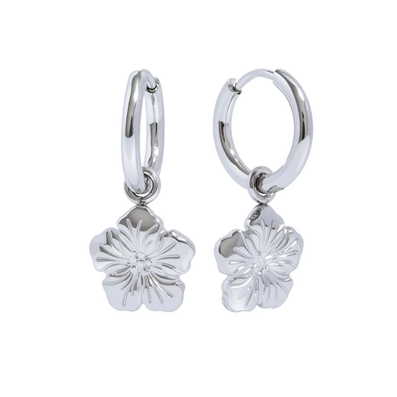 Boucles d'Oreilles Fleur Pendantes