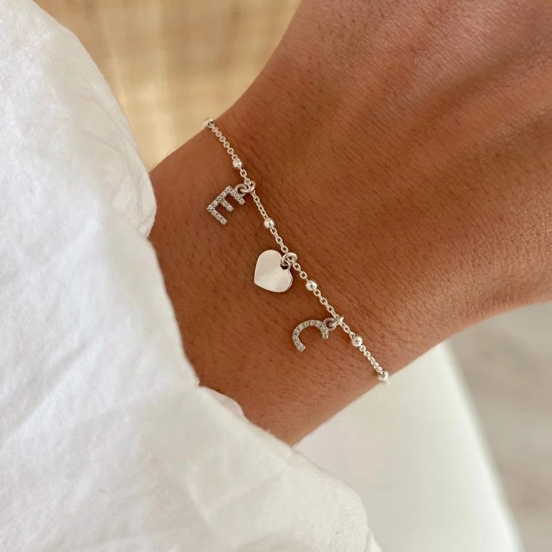 Bracelet "Luce" cœur argent