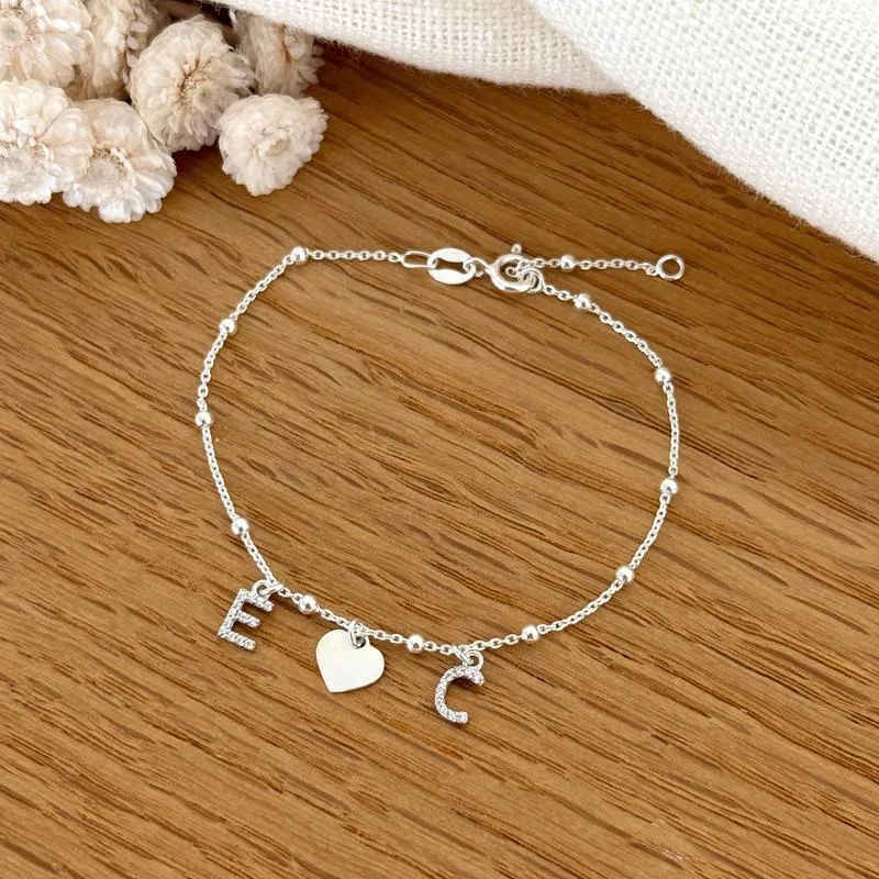 Bracelet "Luce" cœur argent