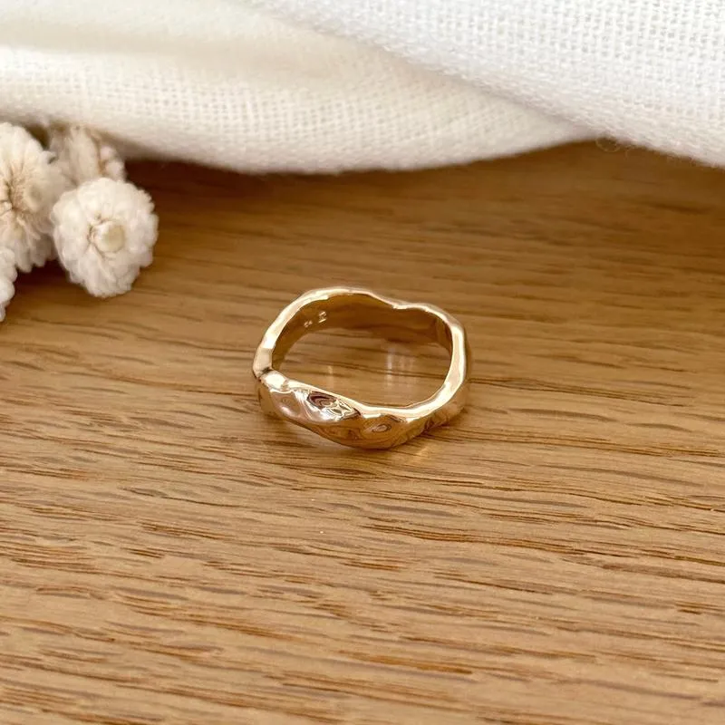 Bague "Gilia" plaqué or