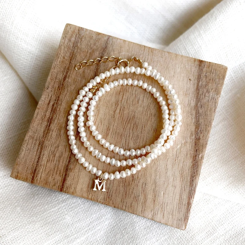 Collier "Pearly" plaqué or