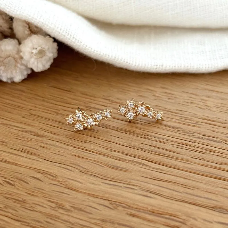 Boucles d'oreilles "Jasmine" plaqué or
