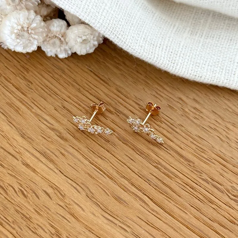 Boucles d'oreilles "Jasmine" plaqué or