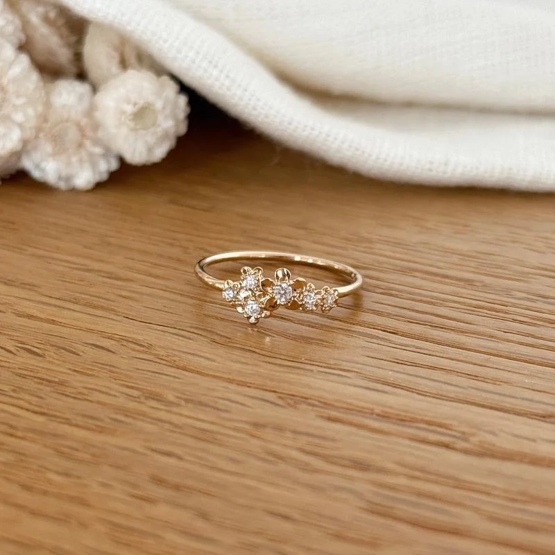 Bague "Jasmine" plaqué or