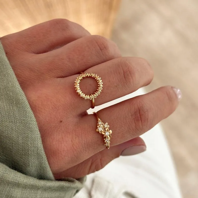 Bague "Jasmine" plaqué or
