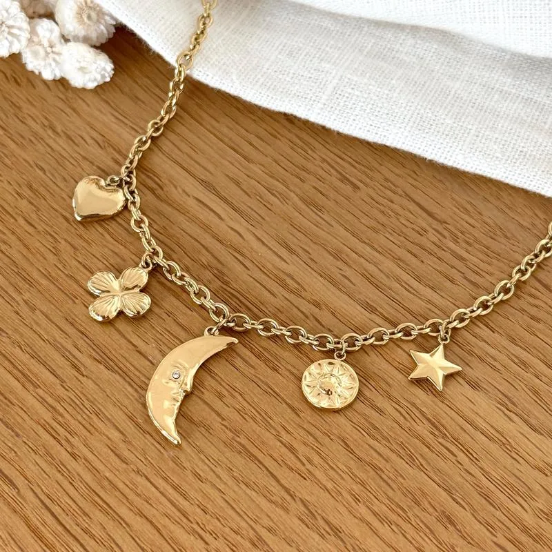 Collier "Moon" acier