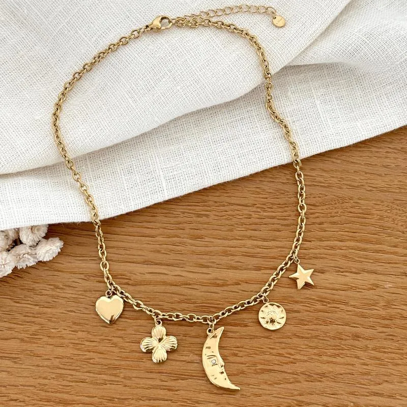 Collier "Moon" acier