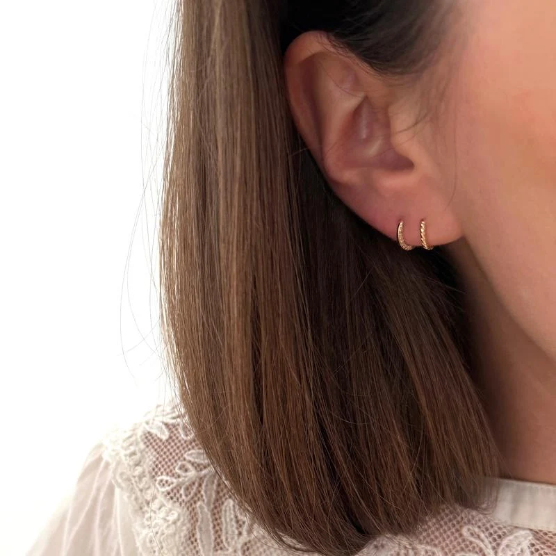Piercing oreille "Ilyan" plaqué or