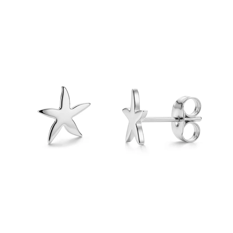Boucles d'oreilles minimalistes en forme d'étoile de mer