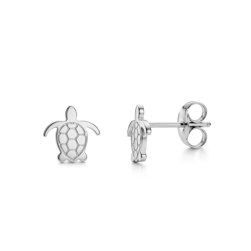 Boucles d'oreilles minimalistes en forme de tortue