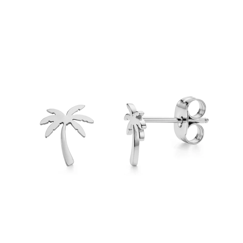 Boucles d'oreilles minimalistes en forme de palmier