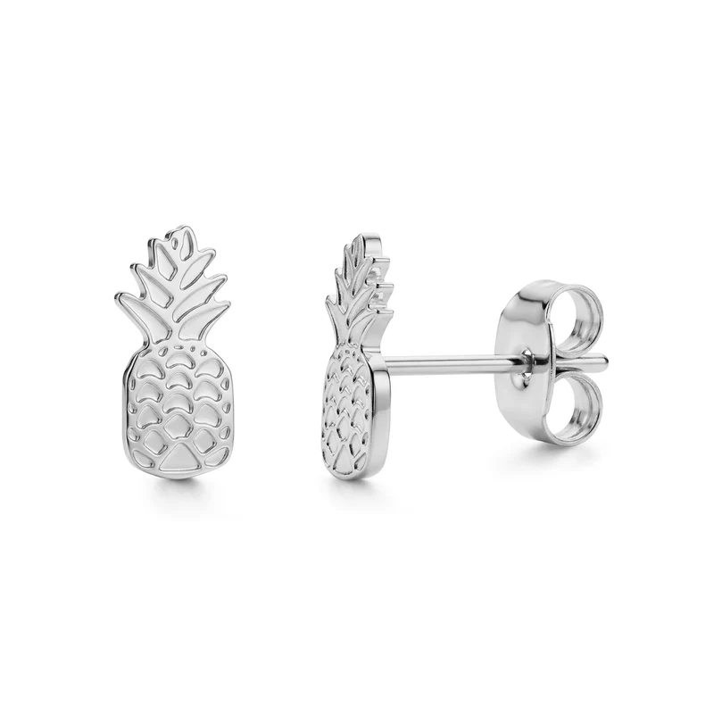 Boucles d'oreilles minimalistes en forme d'ananas