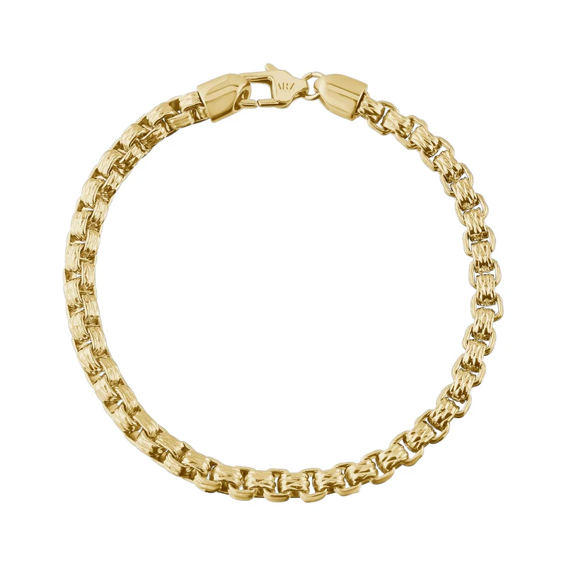 Bracelet rigide à maillons ronds