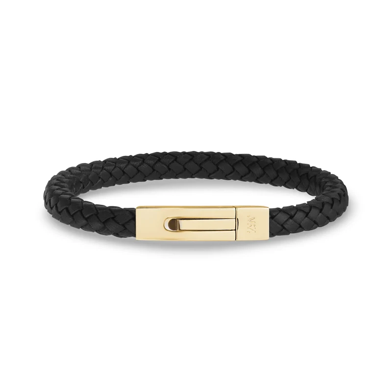 Bracelet carré en cuir | 6 mm
