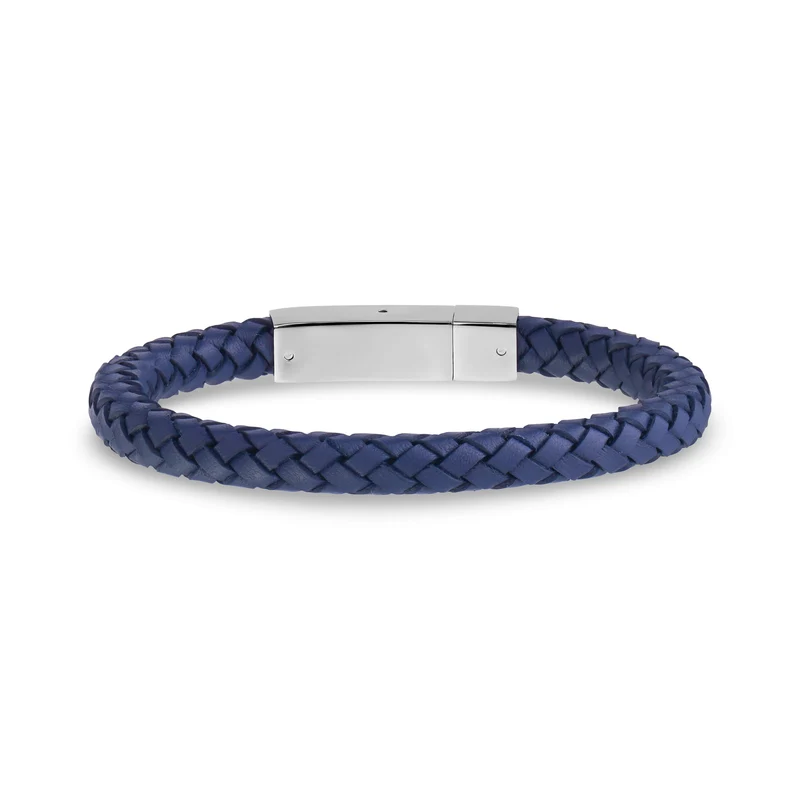 Bracelet carré en cuir | 6 mm