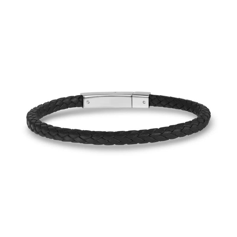 Bracelet carré en cuir | 4 mm