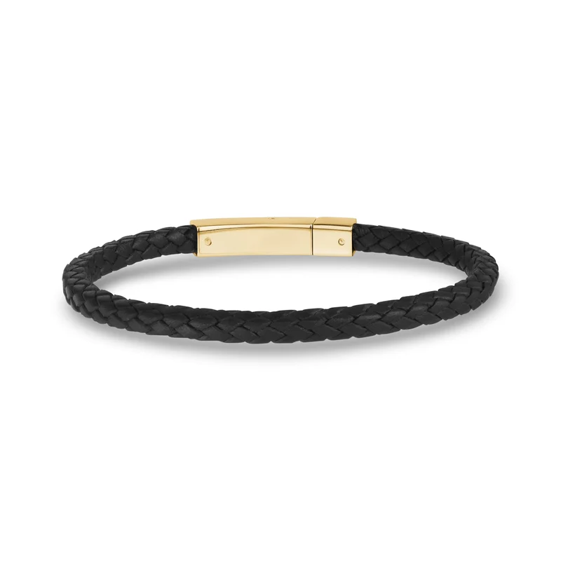 Bracelet carré en cuir | 4 mm