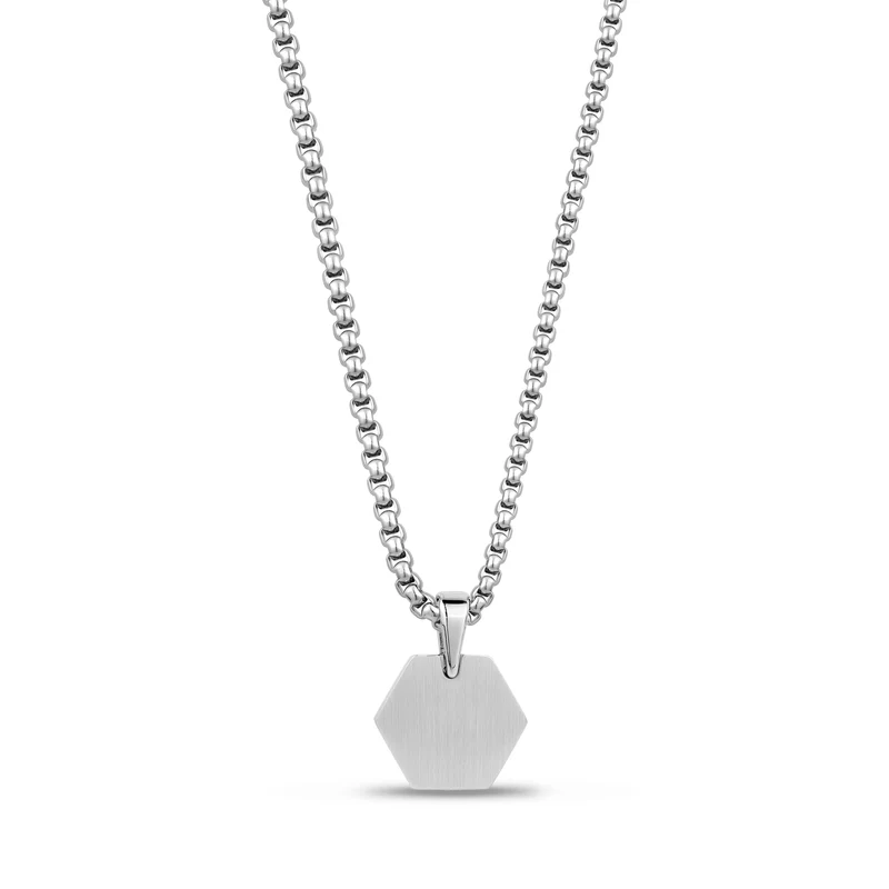 Pendentif urne hexagonale avec accents diamantés