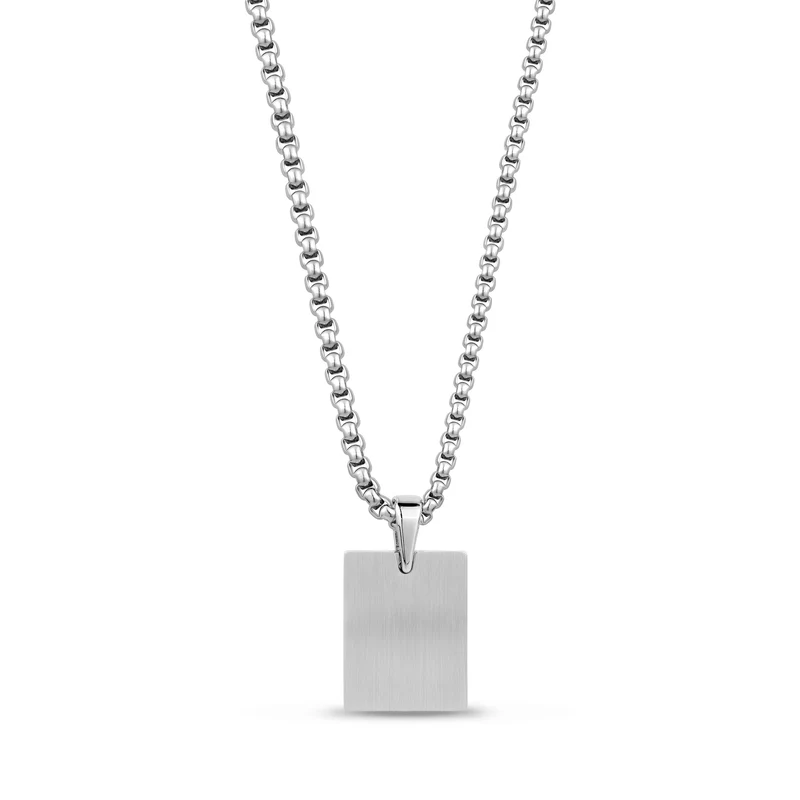 Pendentif urne rectangulaire avec accent diamant