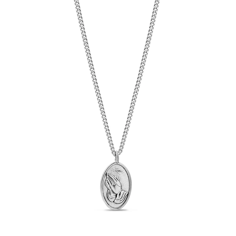 Pendentif ovale « Mains en prière »