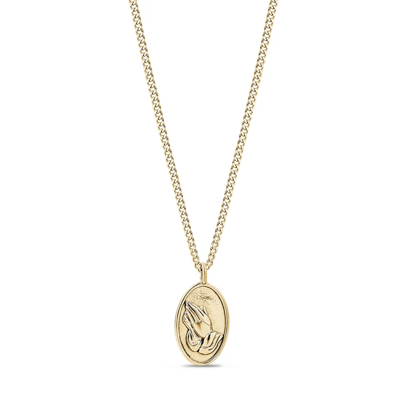 Pendentif ovale « Mains en prière »