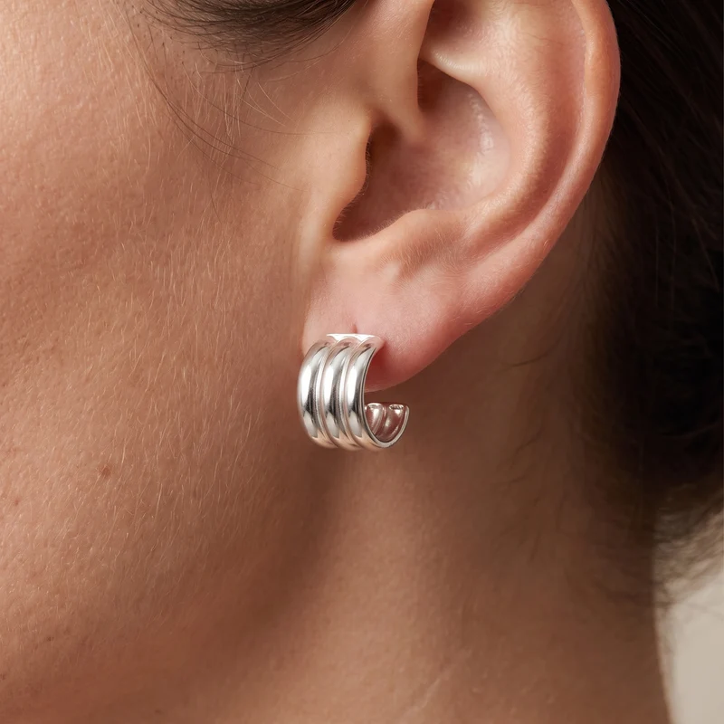 Boucles d'oreilles argentées Zephyra