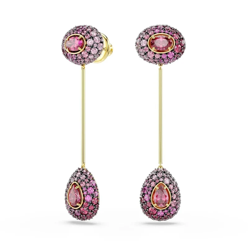 Swarovski Boucles d'oreilles Sublima Glam couleur or avec cristaux rouges 5752891