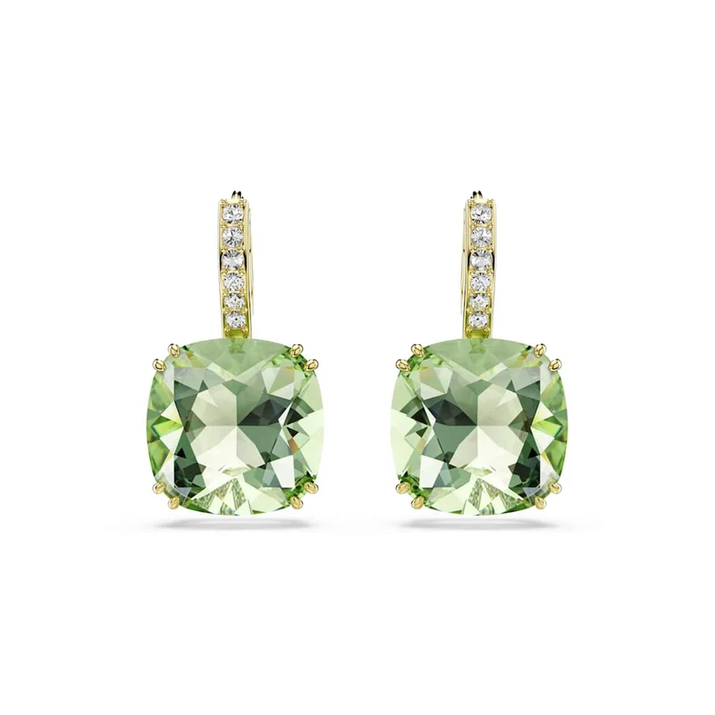 Swarovski Boucles d'oreilles Millenia couleur or avec cristal vert 5764822