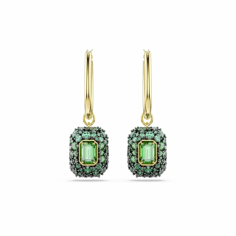 Swarovski Boucles d'oreilles Sublima Glam dorées avec cristal vert 5752890