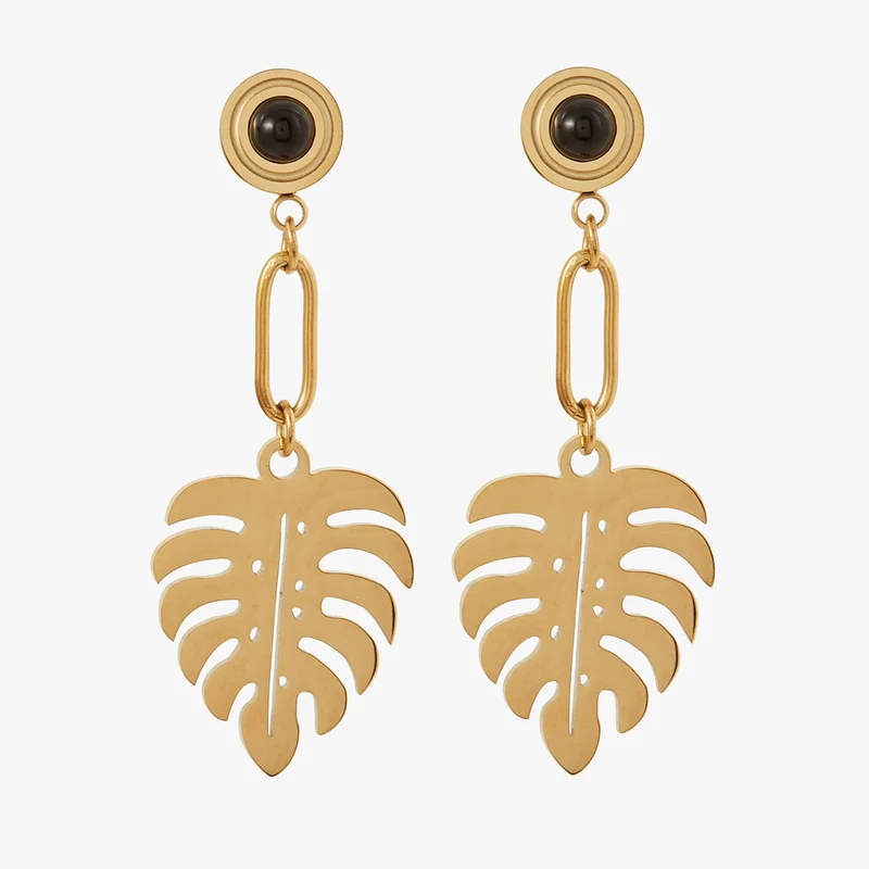 Boucles d'oreilles pendantes acier inoxydable