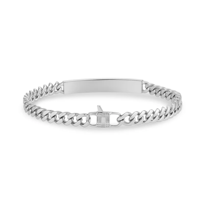 Bracelet d'identification à maillons cubains de 5 mm