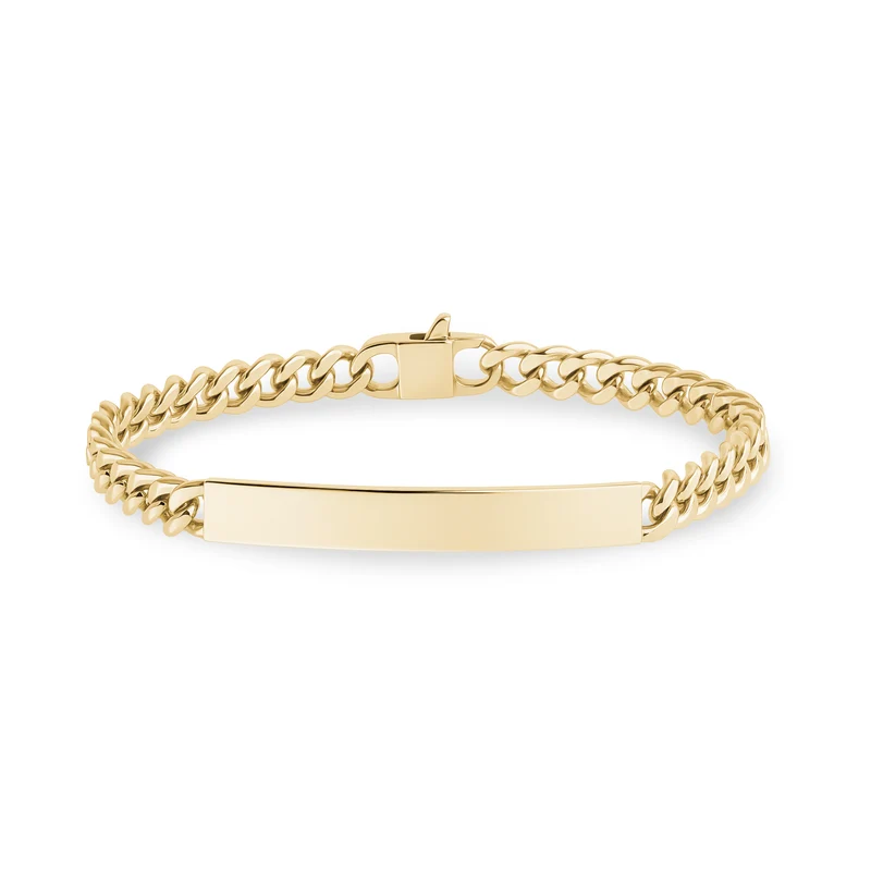 Bracelet d'identification à maillons cubains de 5 mm