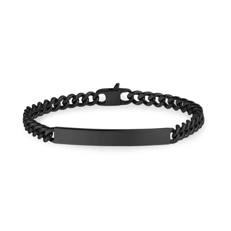 Bracelet d'identification à maillons cubains de 5 mm