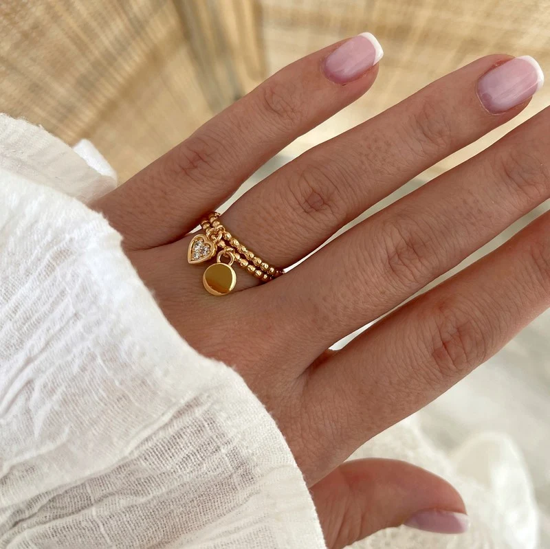 Bague "Gloria" médaillon plaqué or