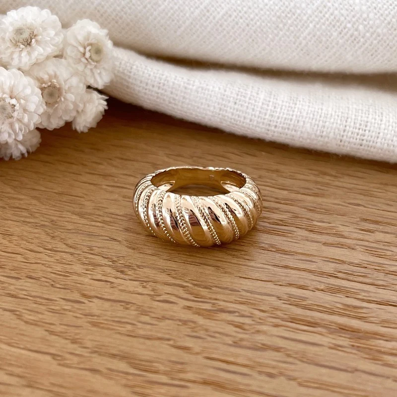Bague "Betty" plaqué or
