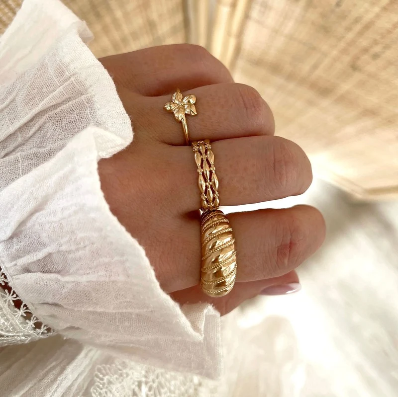 Bague "Betty" plaqué or
