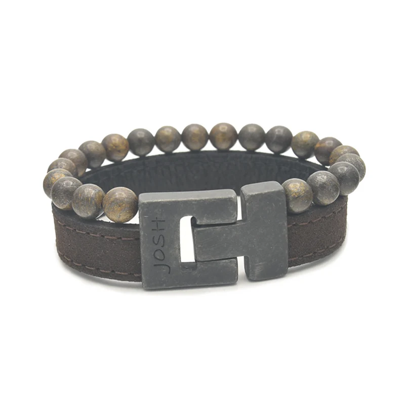 Josh Brown Natural Stone Bracelet 25039VB/BRWN/MED