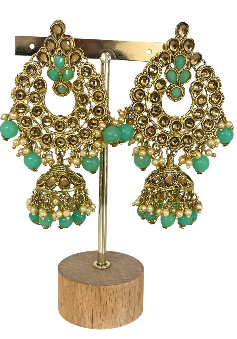 Boucles Indiennes Vadhani – Vert Émeraude