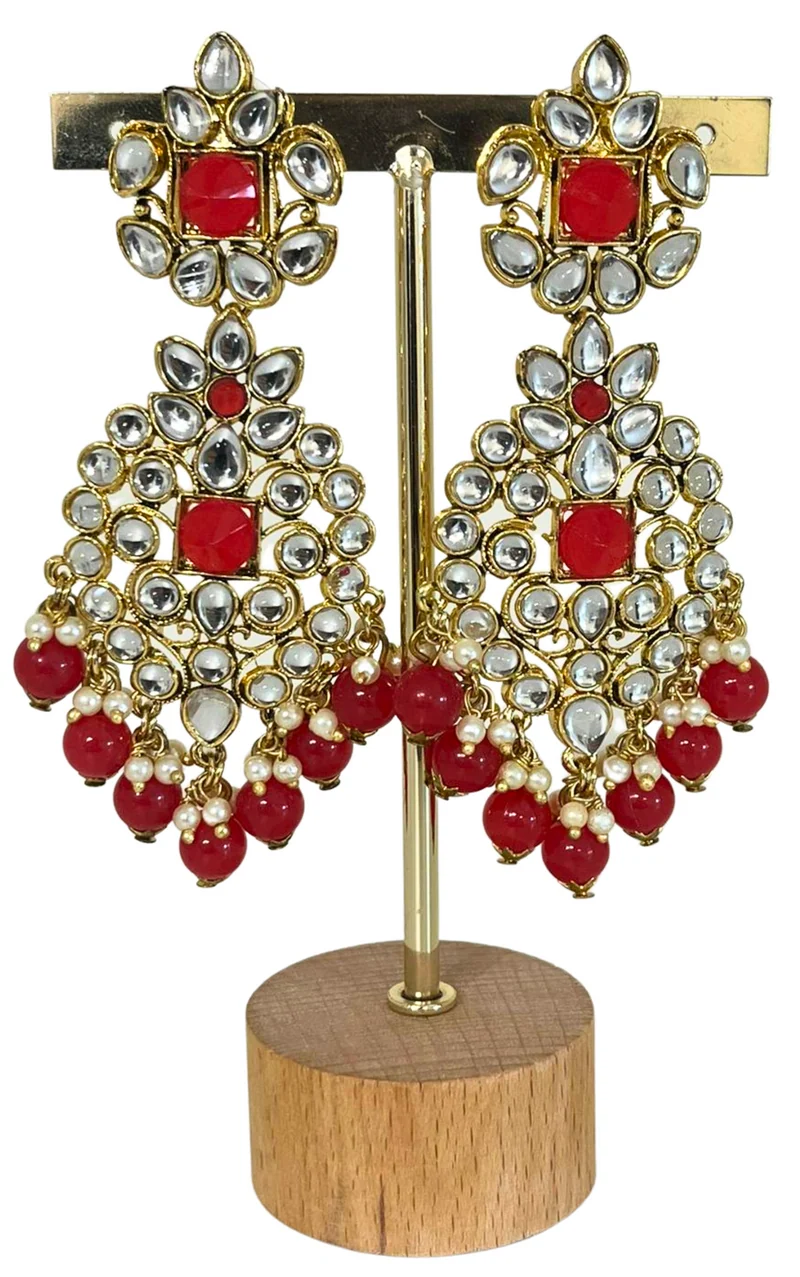 .Boucles Indiennes Vatsala – Rouge Rubis